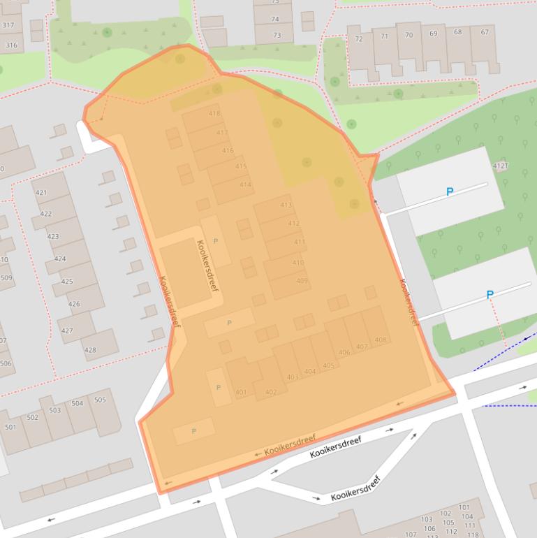 Kaart van postcodegebied 7328BL.
