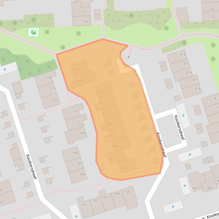 Kaart van postcodegebied 7328BM.