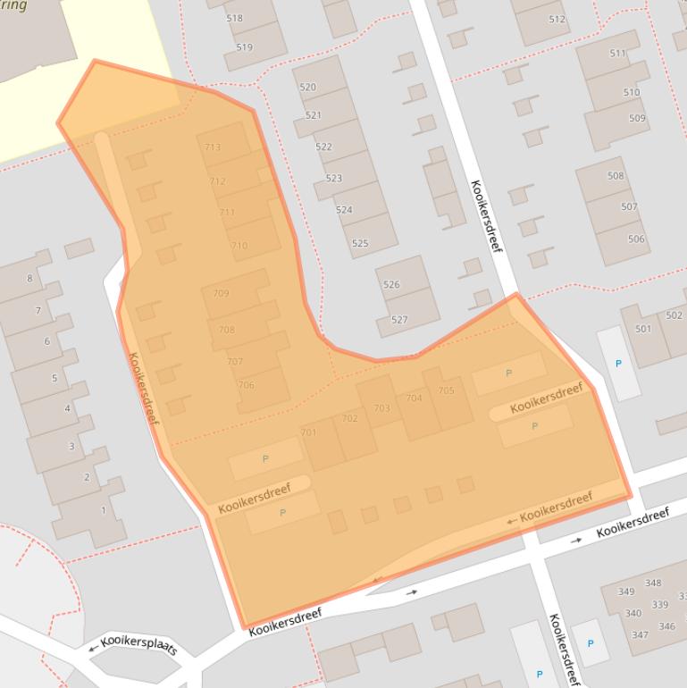 Kaart van postcodegebied 7328BT.
