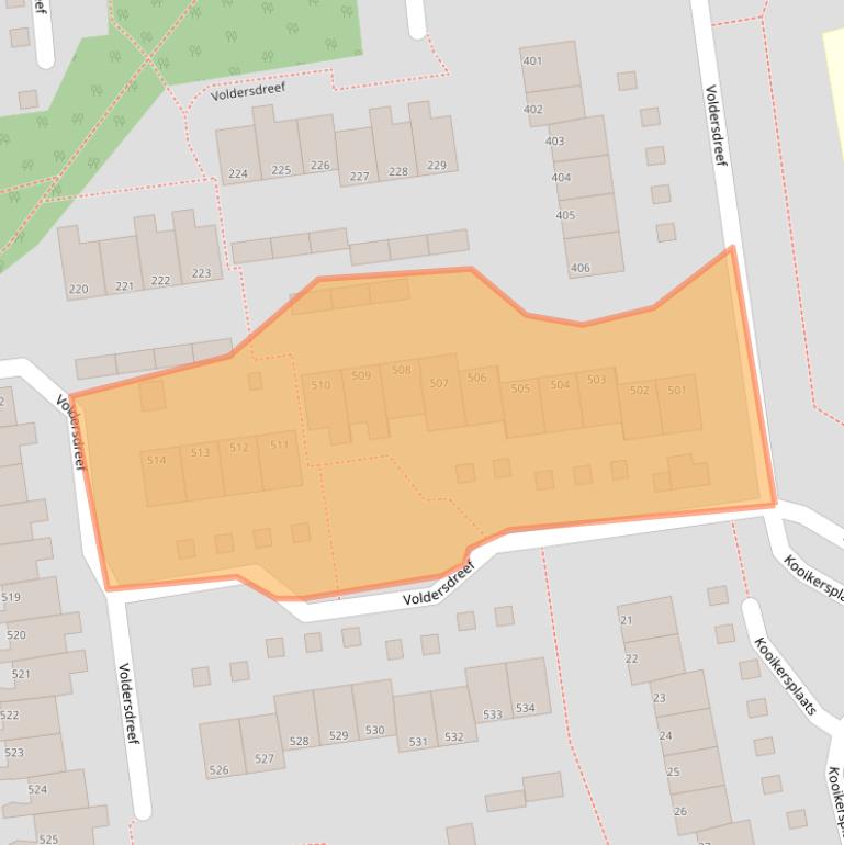 Kaart van postcodegebied 7328CC.