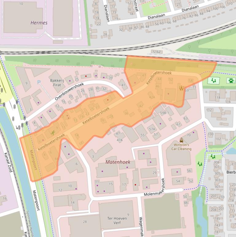 Kaart van postcodegebied 7328JE.