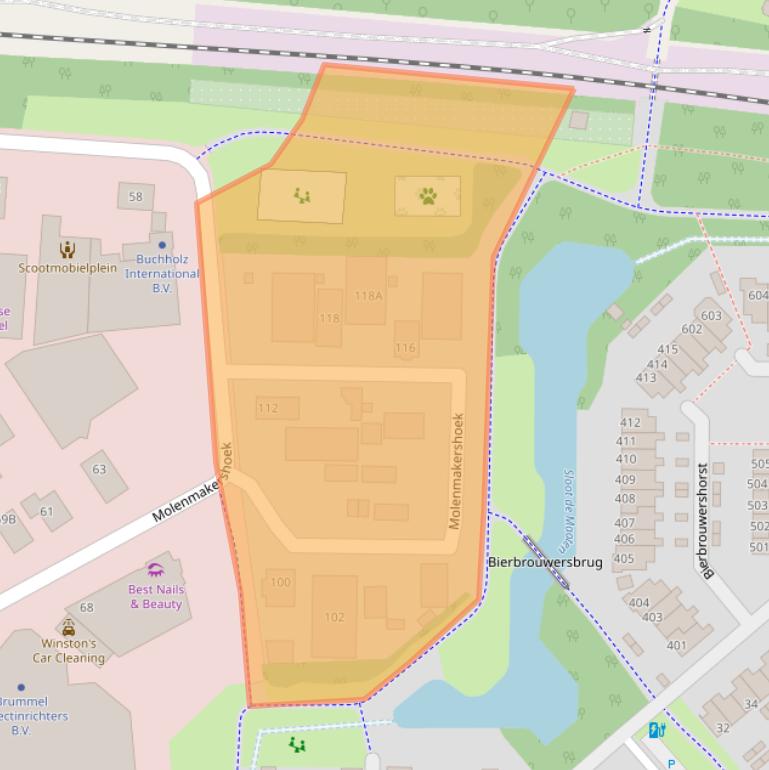 Kaart van postcodegebied 7328JL.