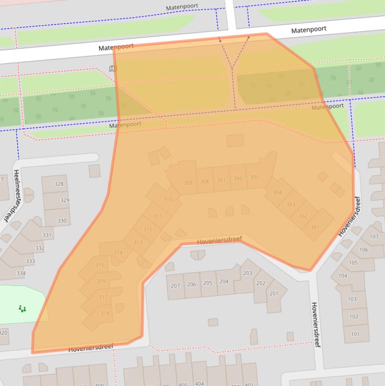 Kaart van postcodegebied 7328KJ.