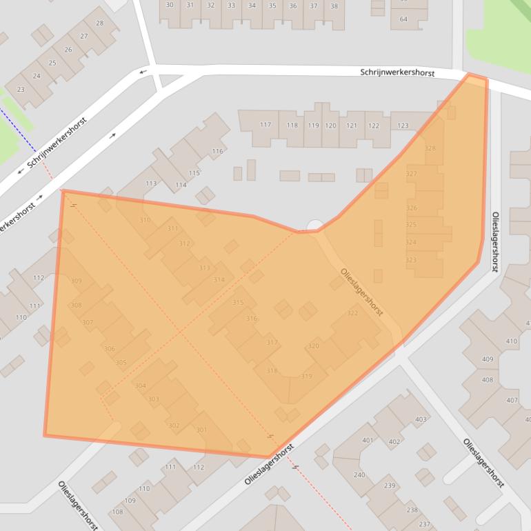 Kaart van postcodegebied 7328NR.