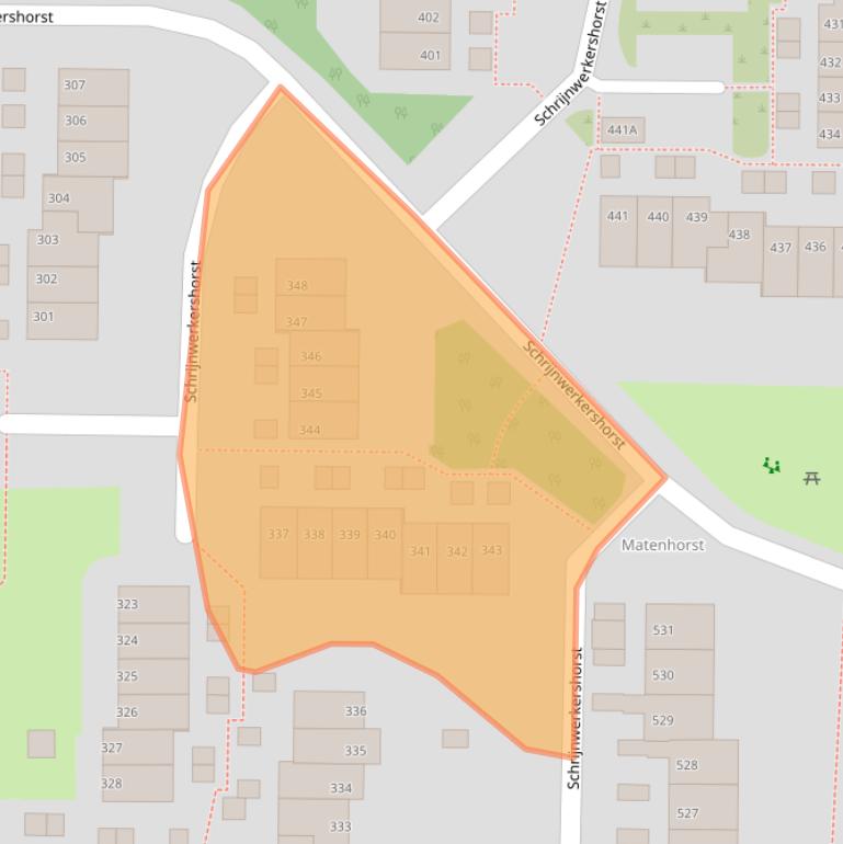 Kaart van postcodegebied 7328PJ.