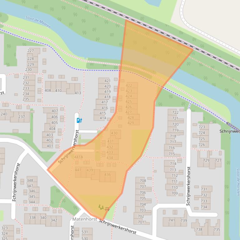 Kaart van postcodegebied 7328PN.