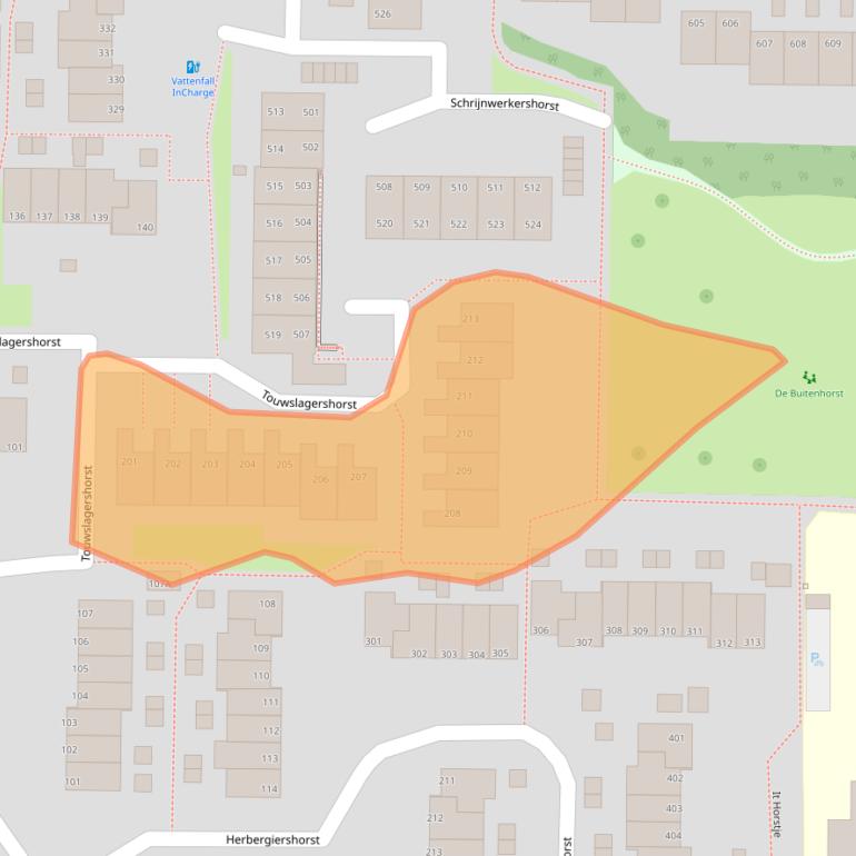 Kaart van postcodegebied 7328RT.