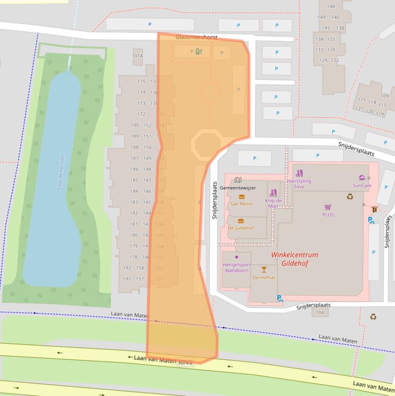 Kaart van postcodegebied 7328VG.