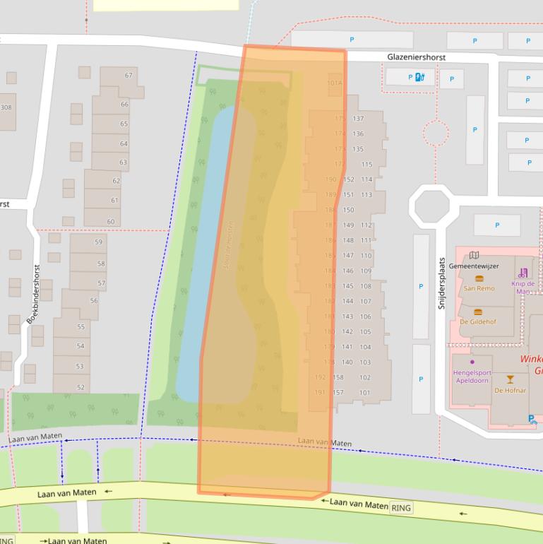 Kaart van postcodegebied 7328VK.