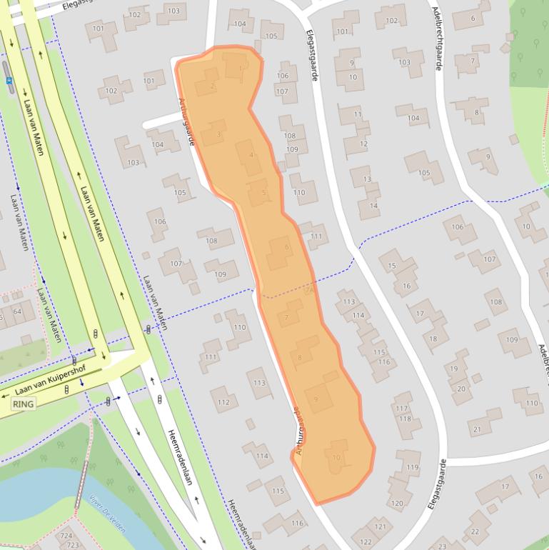 Kaart van postcodegebied 7329AC.