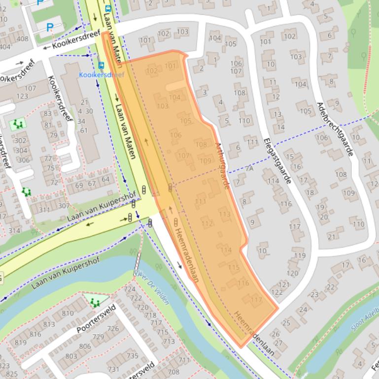 Kaart van postcodegebied 7329AG.