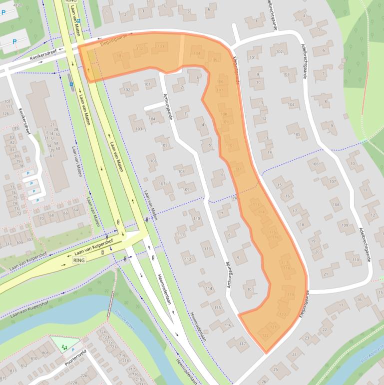 Kaart van postcodegebied 7329AM.