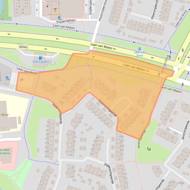 Kaart van postcodegebied 7329CC.