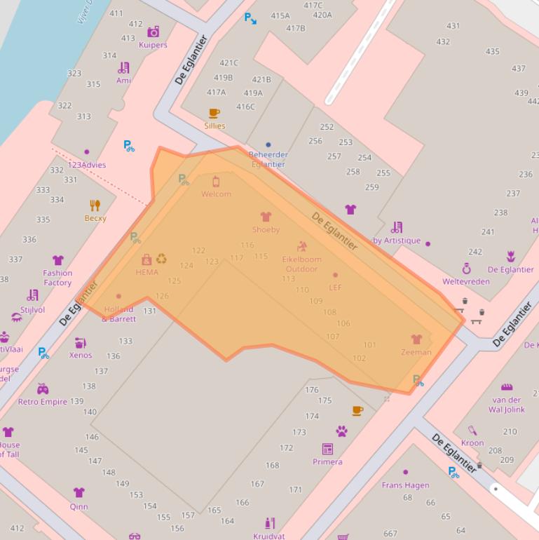 Kaart van postcodegebied 7329DC.