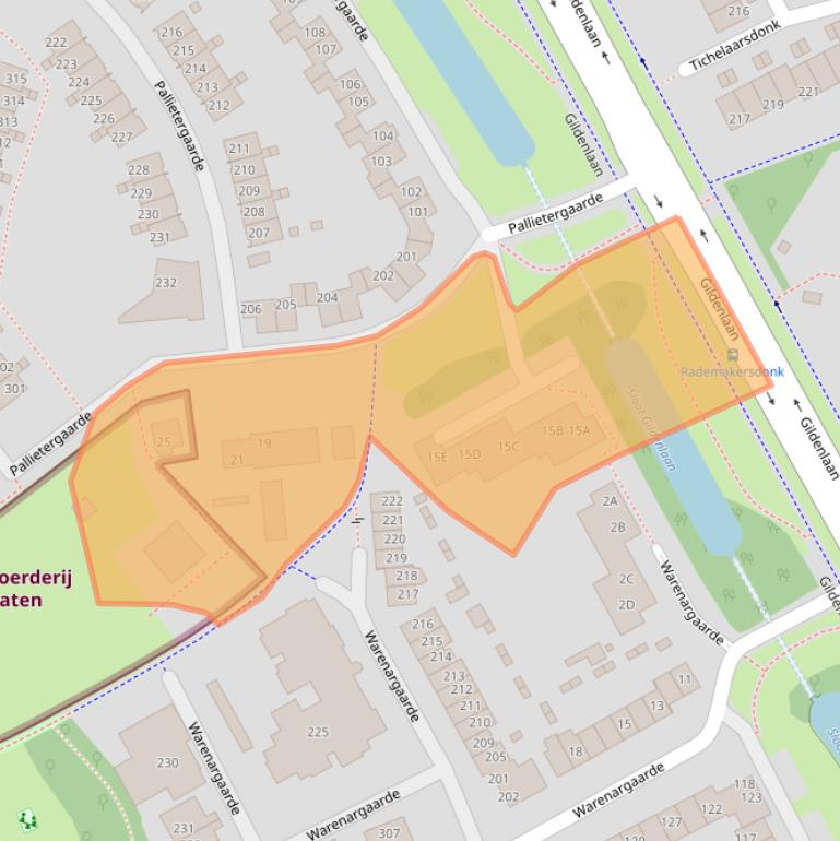 Kaart van postcodegebied 7329HB.