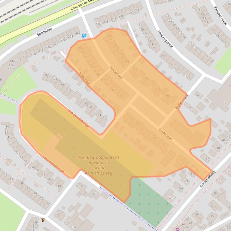 Kaart van postcodegebied 7331AJ.