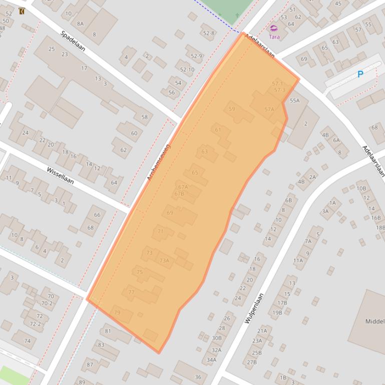 Kaart van postcodegebied 7331BC.