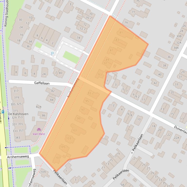 Kaart van postcodegebied 7331BD.