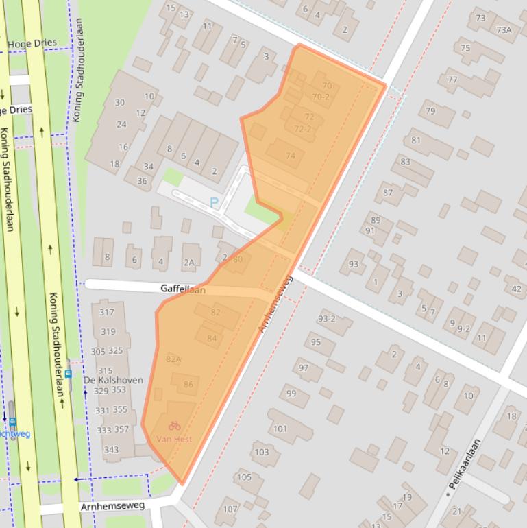 Kaart van postcodegebied 7331BN.