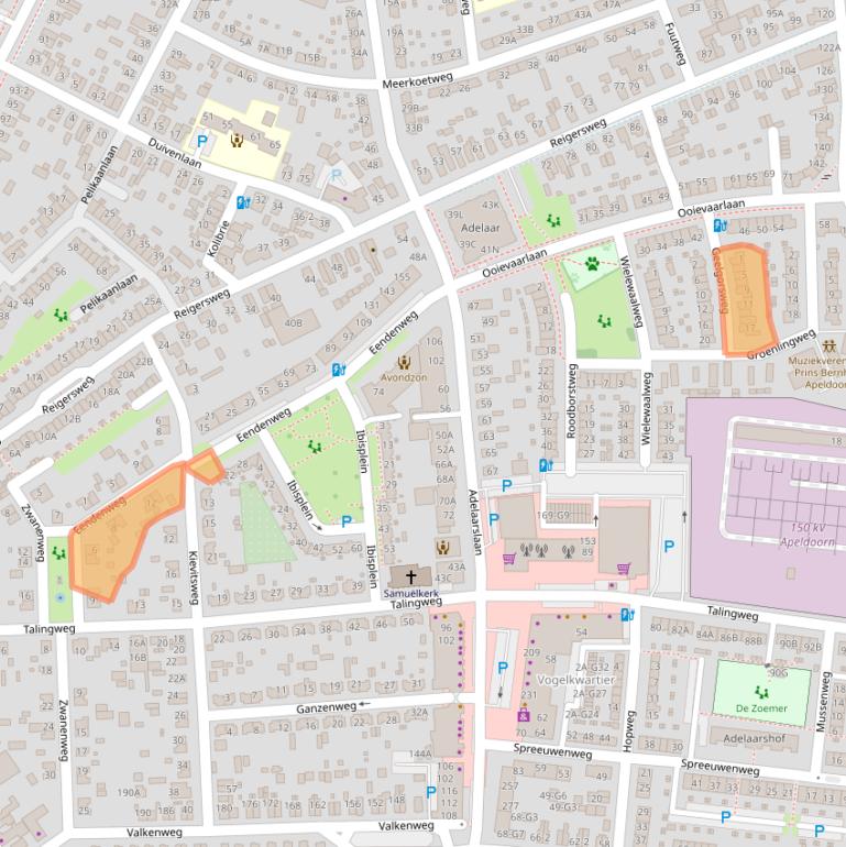 Kaart van postcodegebied 7331EA.