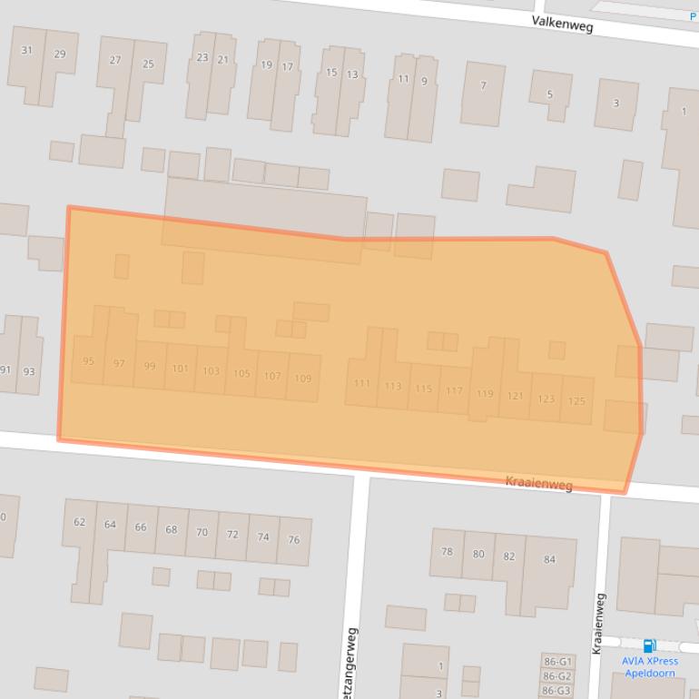 Kaart van postcodegebied 7331HX.