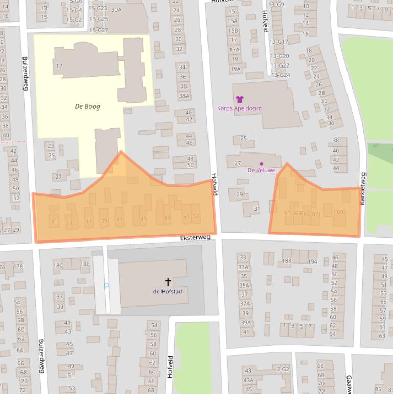 Kaart van postcodegebied 7331JL.