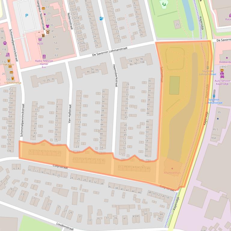 Kaart van postcodegebied 7331PJ.