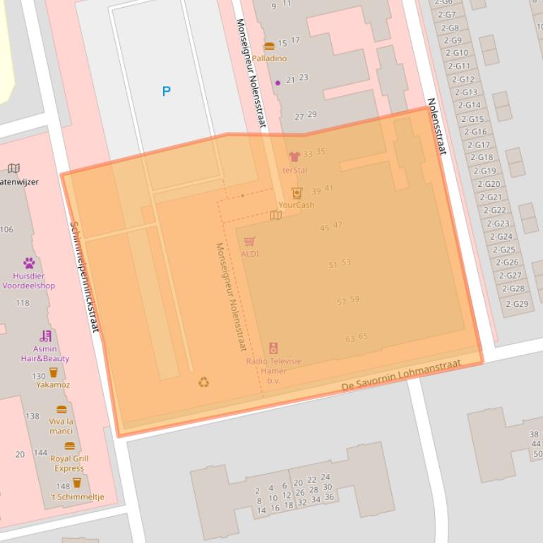Kaart van postcodegebied 7331RC.