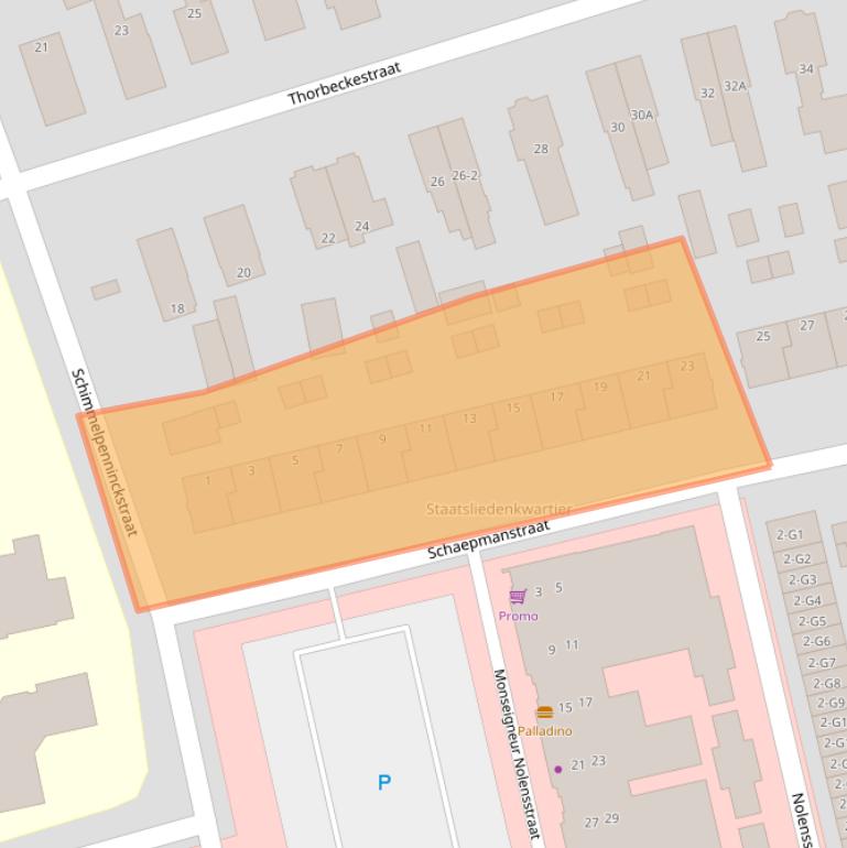 Kaart van postcodegebied 7331RD.