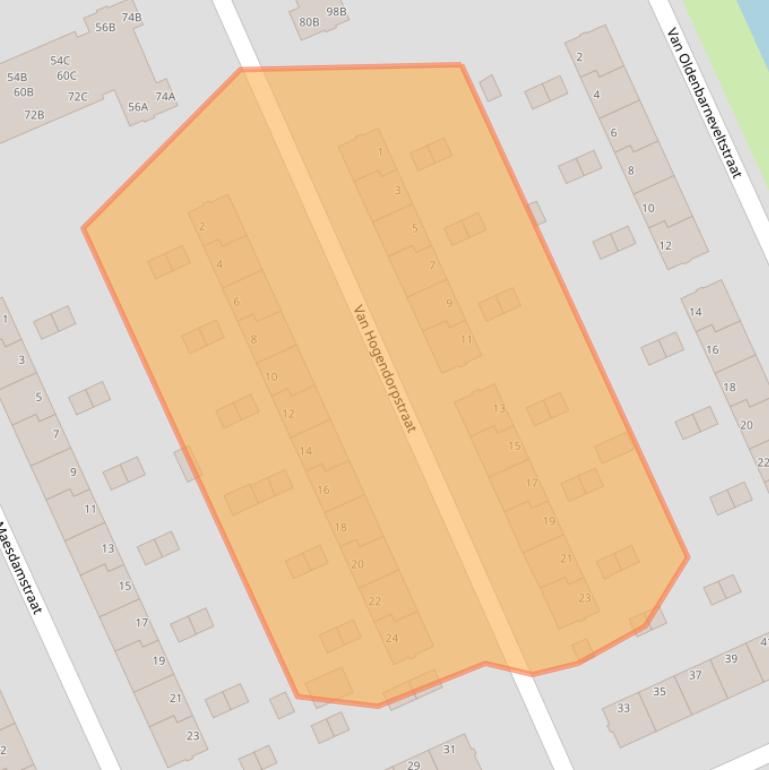 Kaart van postcodegebied 7331RS.
