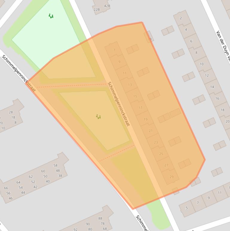 Kaart van postcodegebied 7331SE.