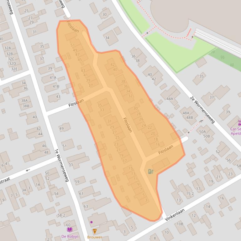 Kaart van postcodegebied 7331VJ.