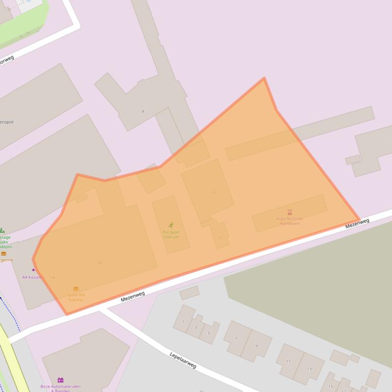 Kaart van postcodegebied 7332AD.