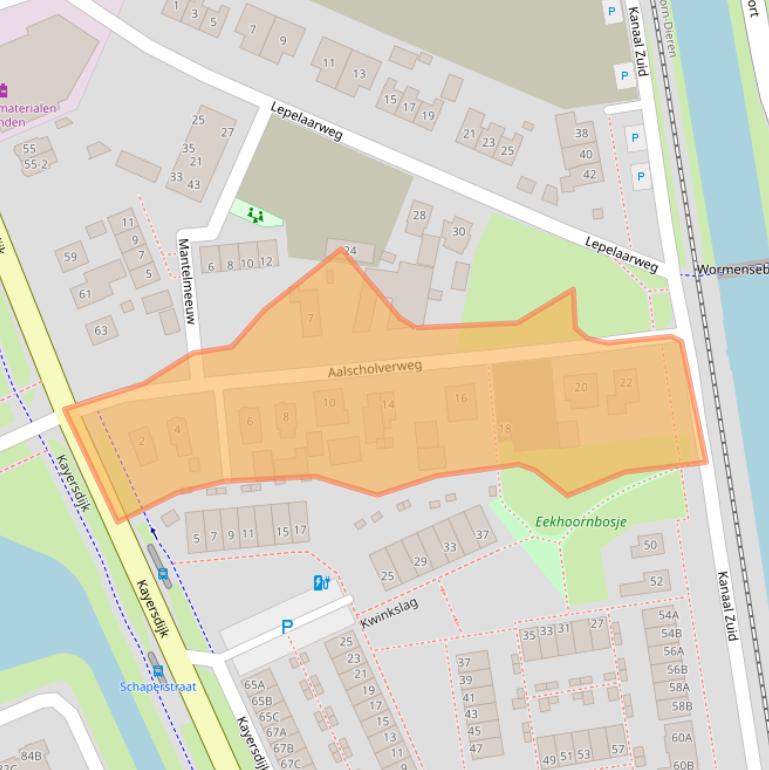 Kaart van postcodegebied 7332AG.