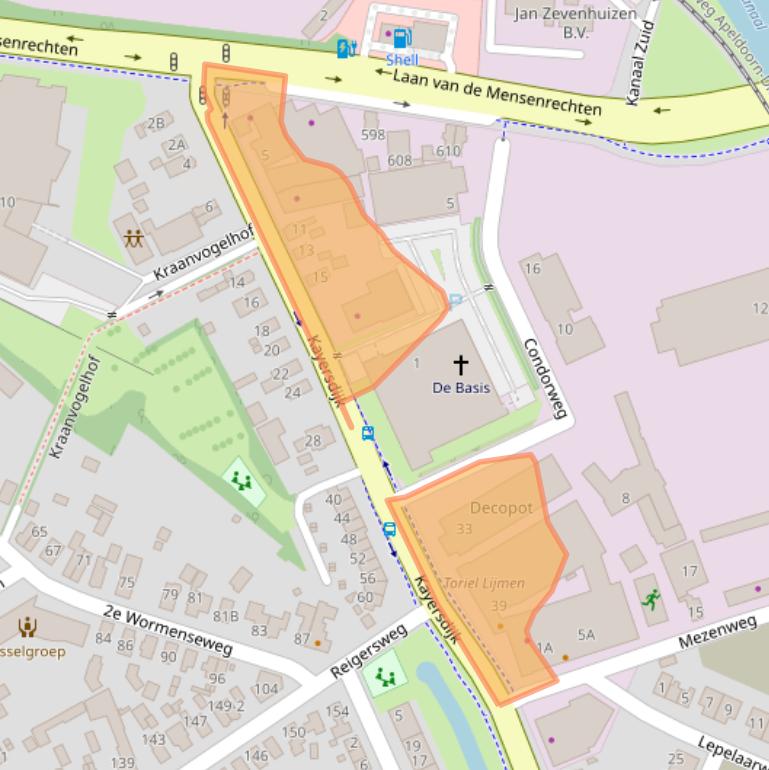 Kaart van postcodegebied 7332AH.