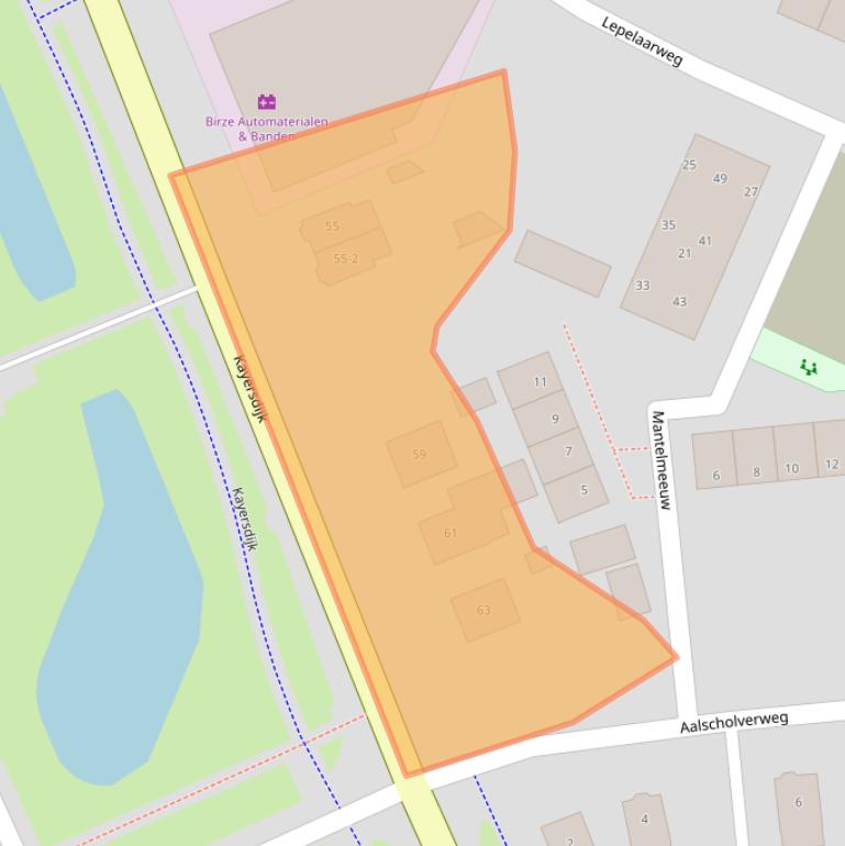 Kaart van postcodegebied 7332AK.