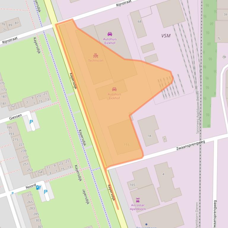 Kaart van postcodegebied 7332AR.