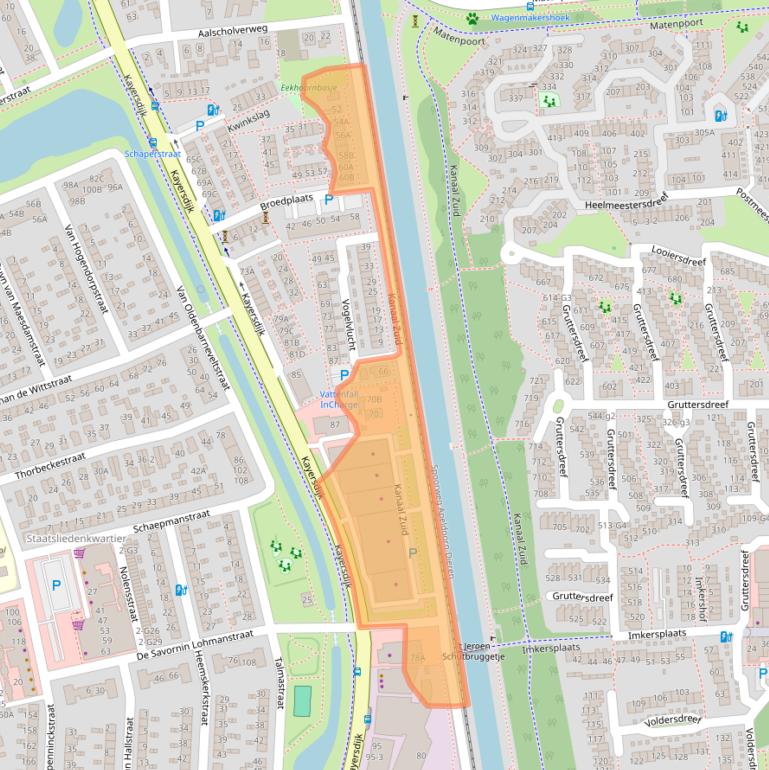 Kaart van postcodegebied 7332BC.