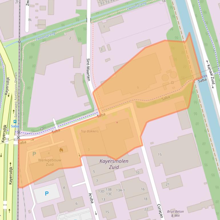 Kaart van postcodegebied 7332BH.