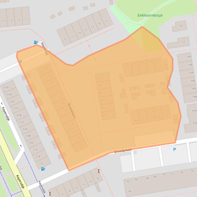 Kaart van postcodegebied 7332CJ.