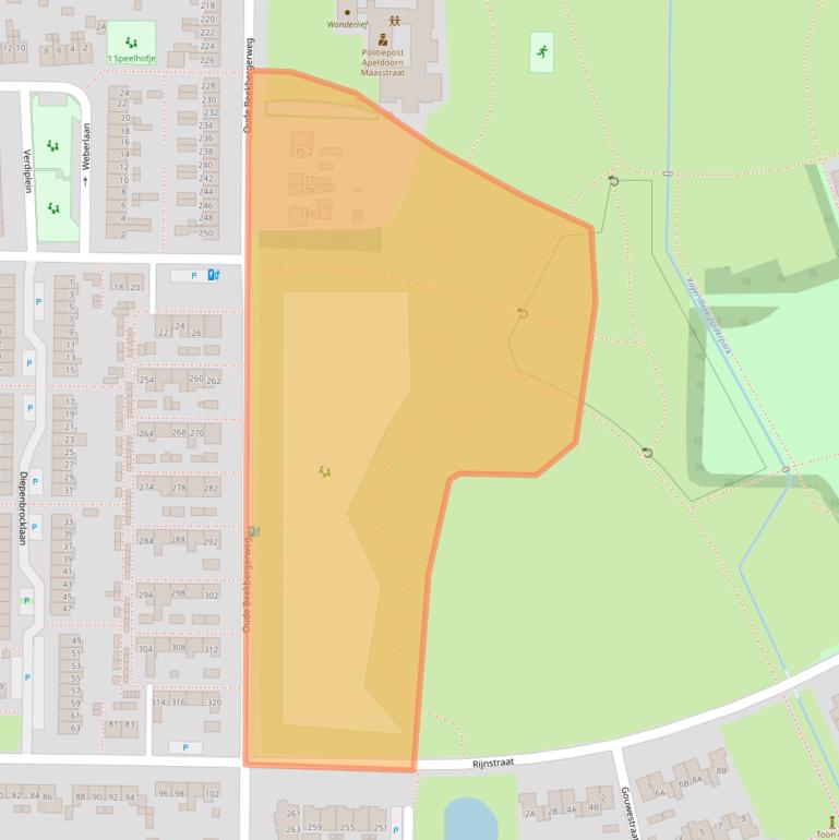 Kaart van postcodegebied 7333AG.