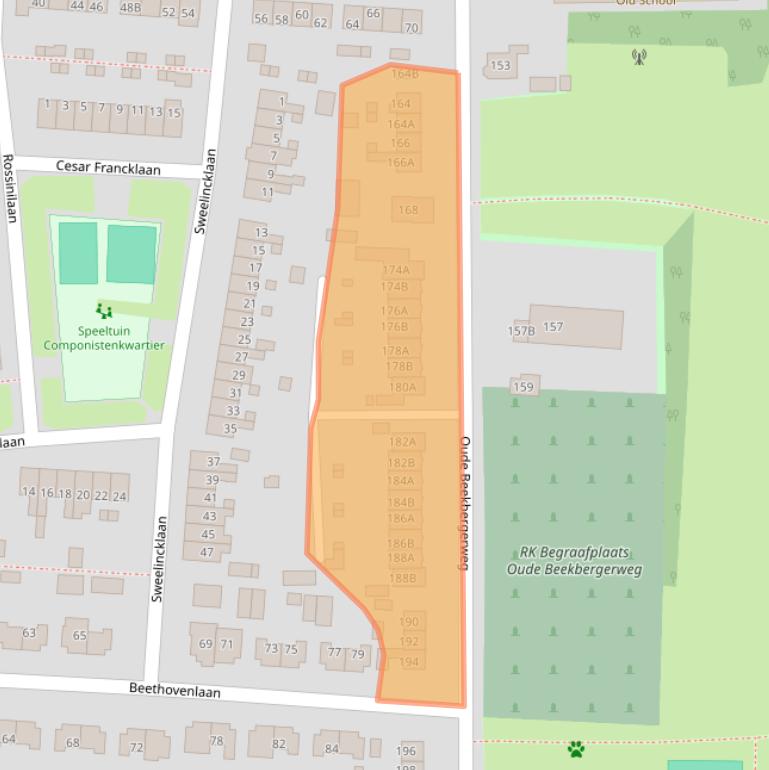 Kaart van postcodegebied 7333AJ.