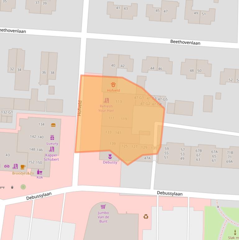 Kaart van postcodegebied 7333BK.