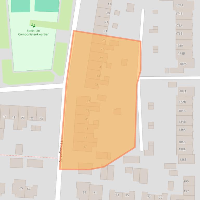 Kaart van postcodegebied 7333BX.