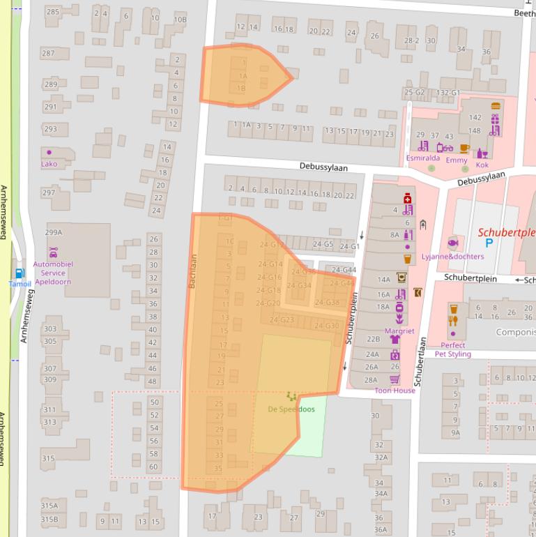 Kaart van postcodegebied 7333CG.
