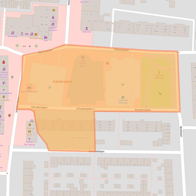 Kaart van postcodegebied 7333DJ.