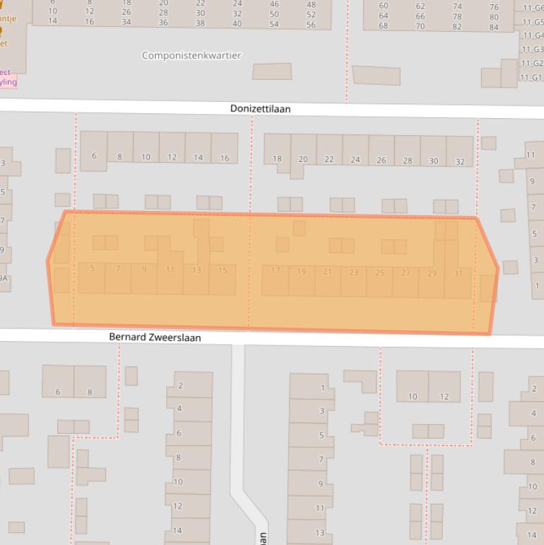 Kaart van postcodegebied 7333DV.