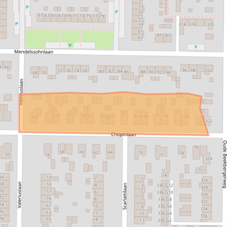 Kaart van postcodegebied 7333GC.