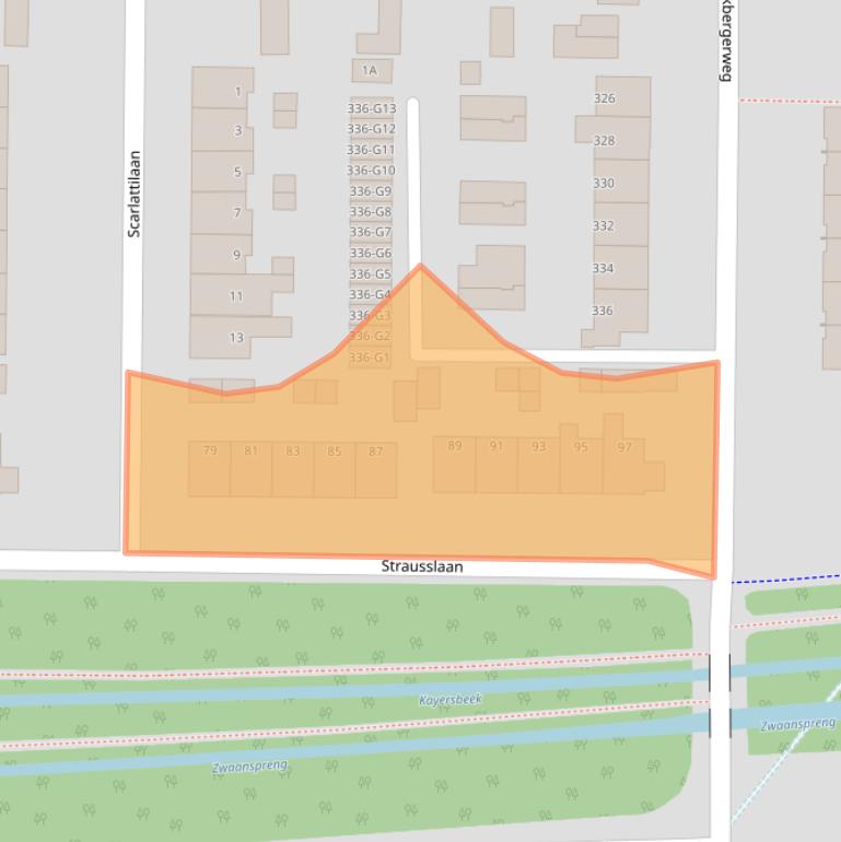 Kaart van postcodegebied 7333GS.