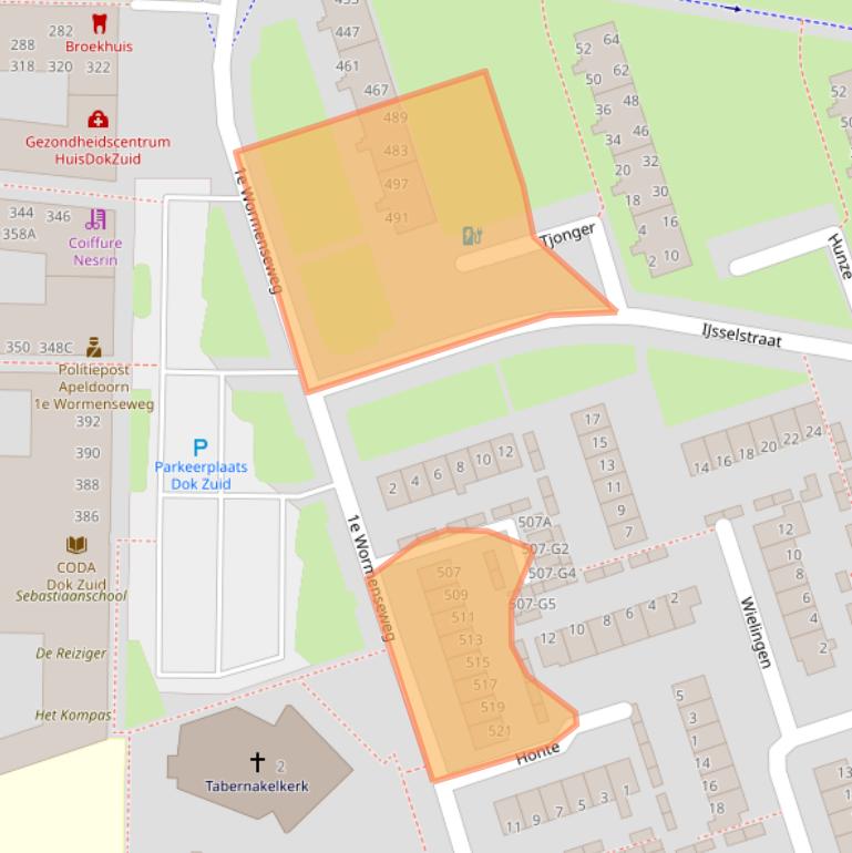 Kaart van postcodegebied 7333GW.